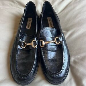 Steve Madden Black Leather Loafers